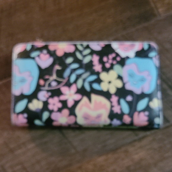 Loungefly Disney Floral Black Satchel - Picture 3 of 10